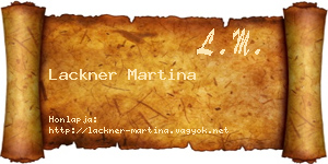 Lackner Martina névjegykártya